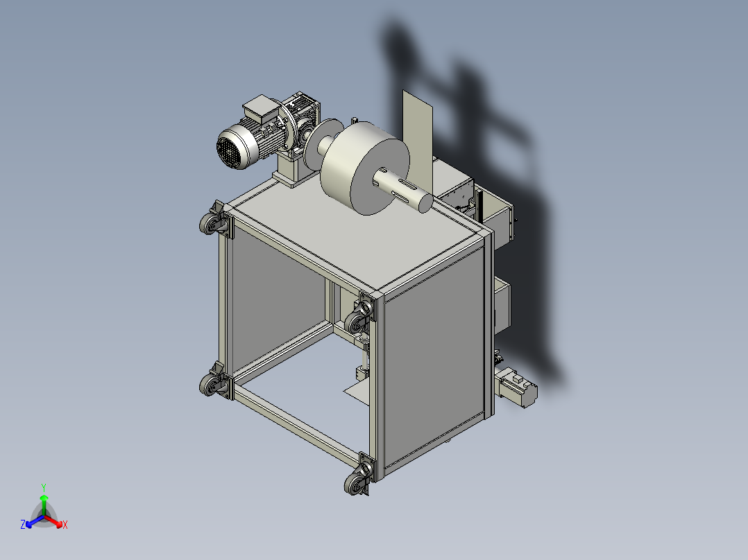 覆膜压紧设备正等轴测图