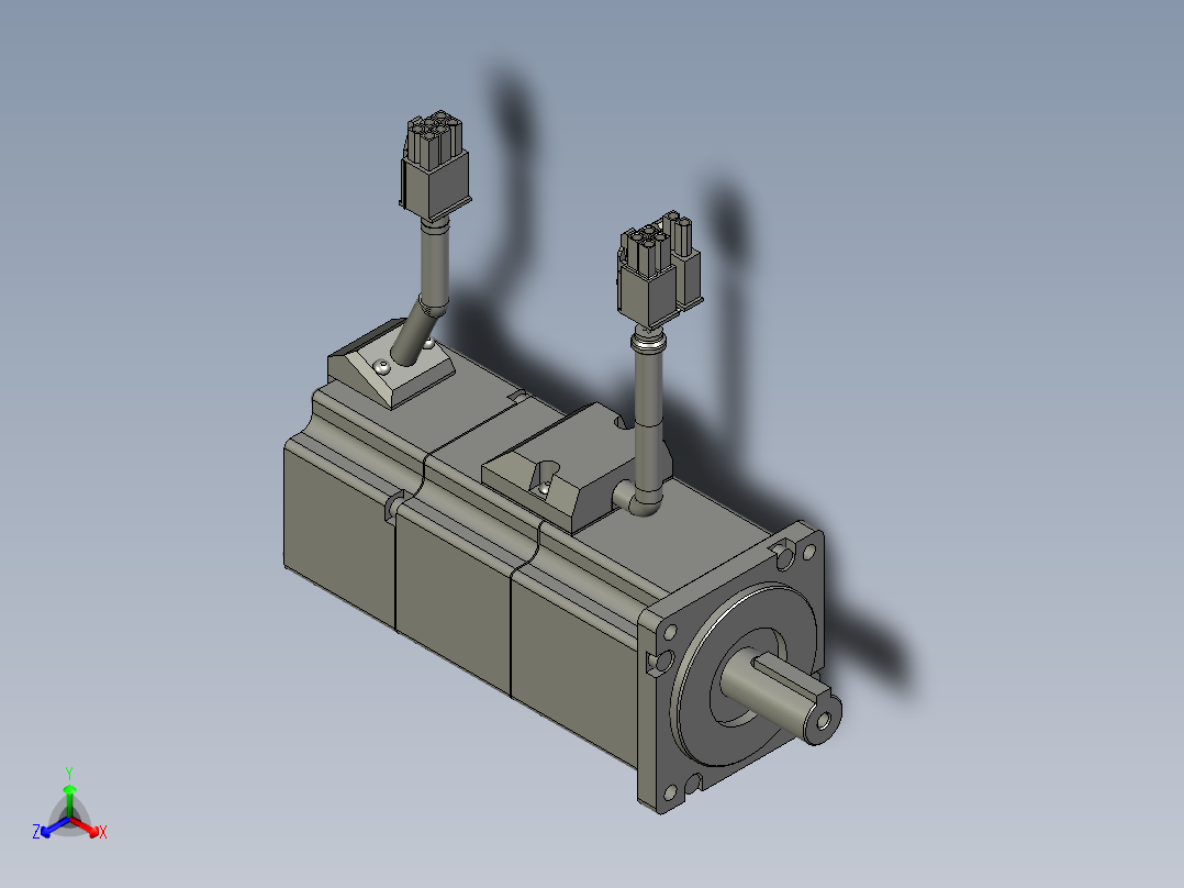 11MSMD042G1TAPanasonic伺服电机正等轴测图