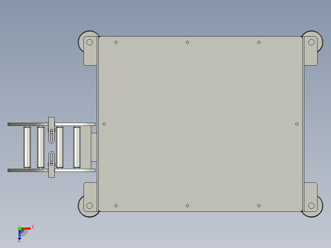 0牵引裁切机1俯视图