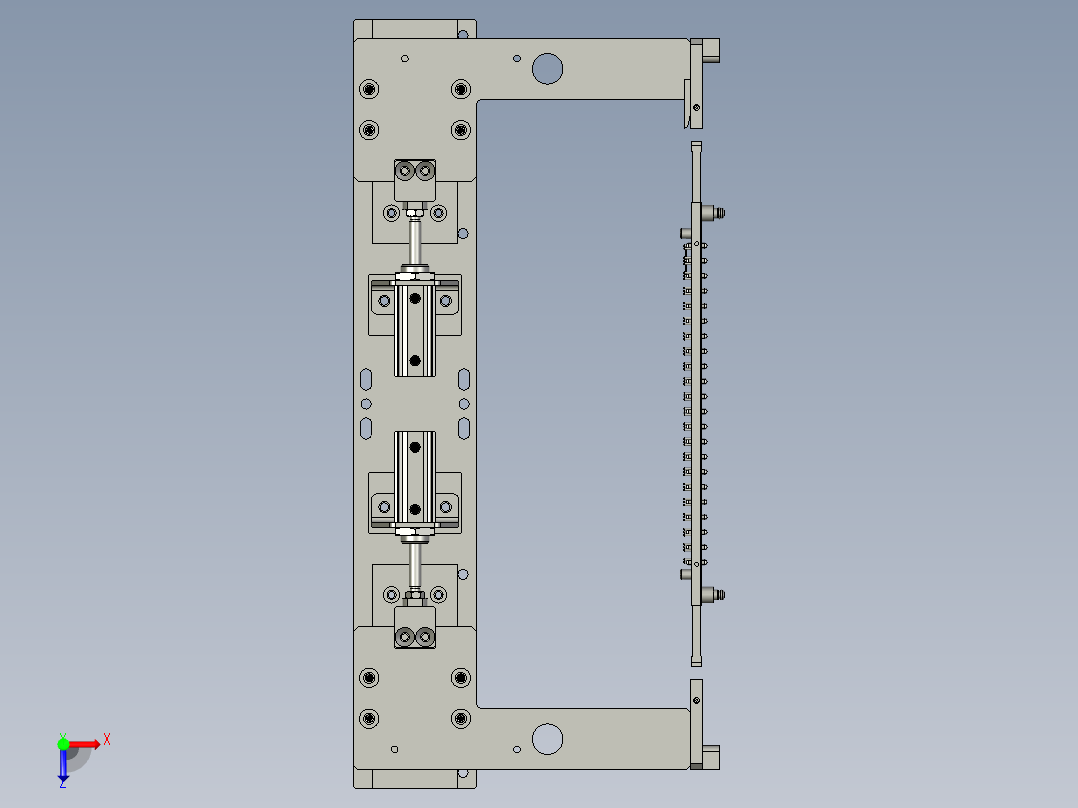 夹爪组件俯视图
