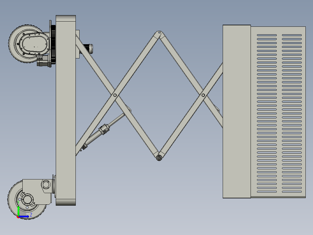 农田内运输的载重汽车左视图