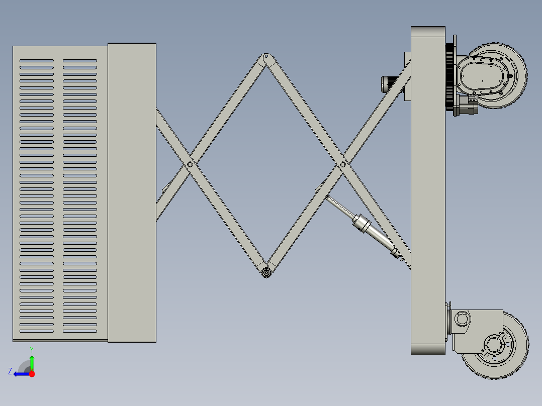 农田内运输的载重汽车右视图