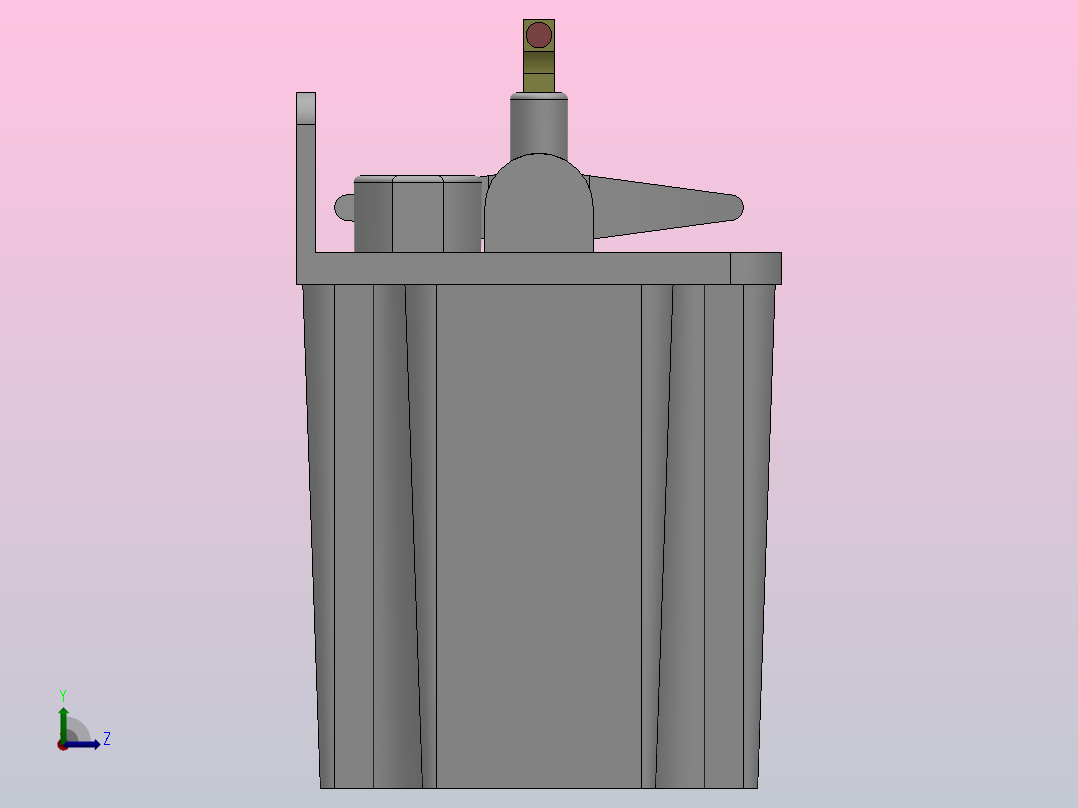 NKHL-3※ 手动式润滑泵（右拉式）[NKHL-3L]左视图