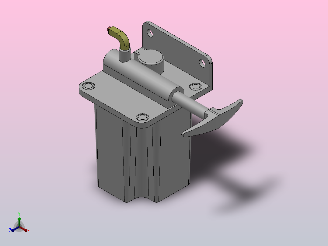 NKHL-3※ 手动式润滑泵（右拉式）[NKHL-3L]正等轴测图