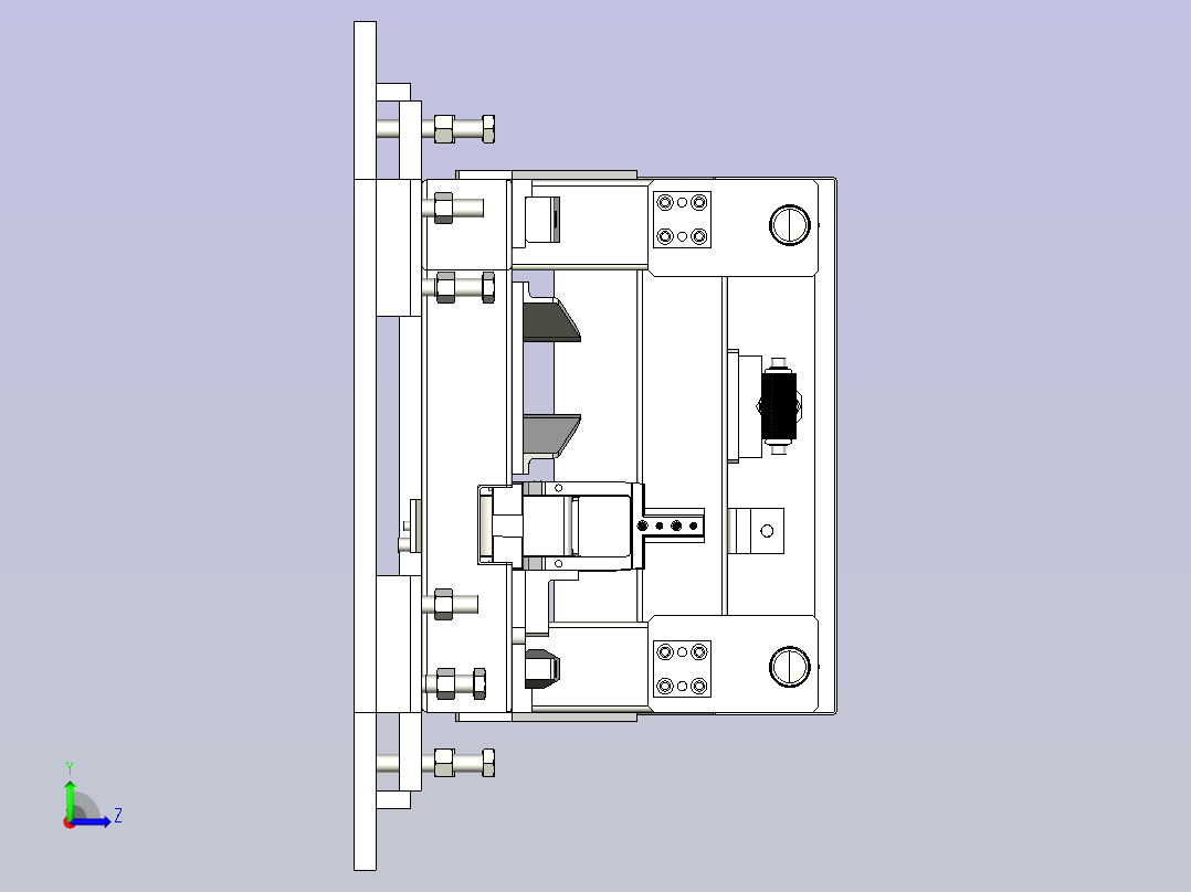 上料小车定位机构左视图