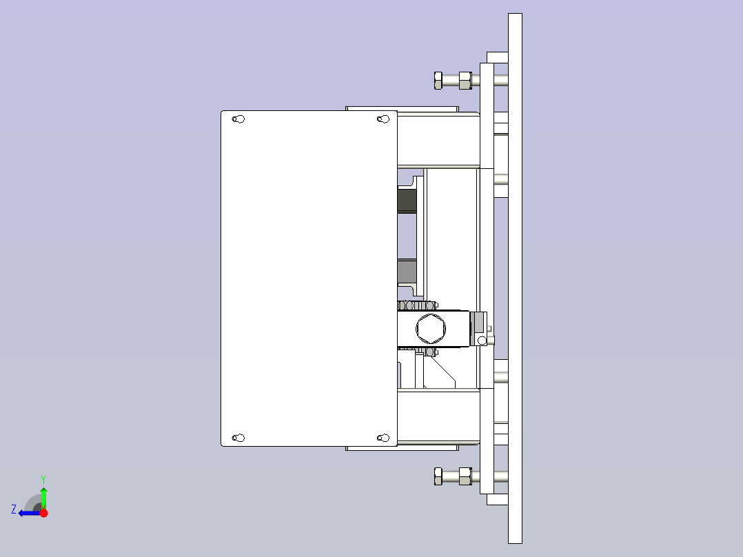 上料小车定位机构右视图