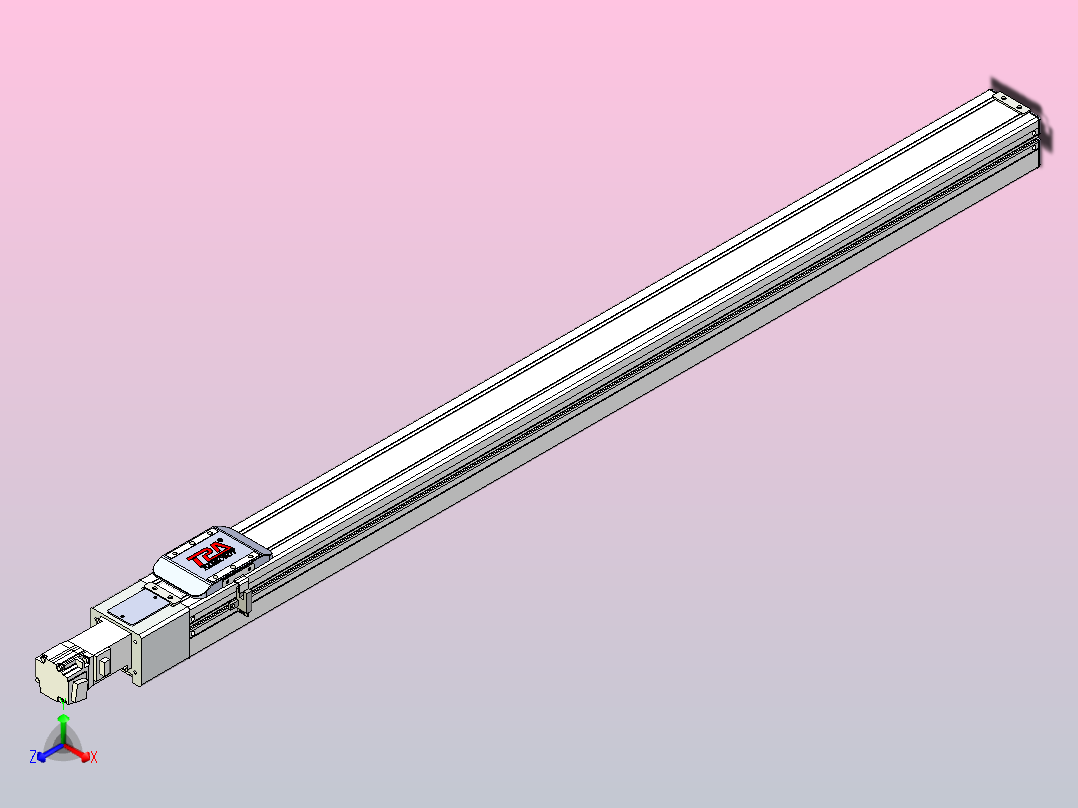 滚珠丝杠直线轴带导轨全封闭TPA-HCR-65S-1610C-L950-M-Y-P10-N3主视图
