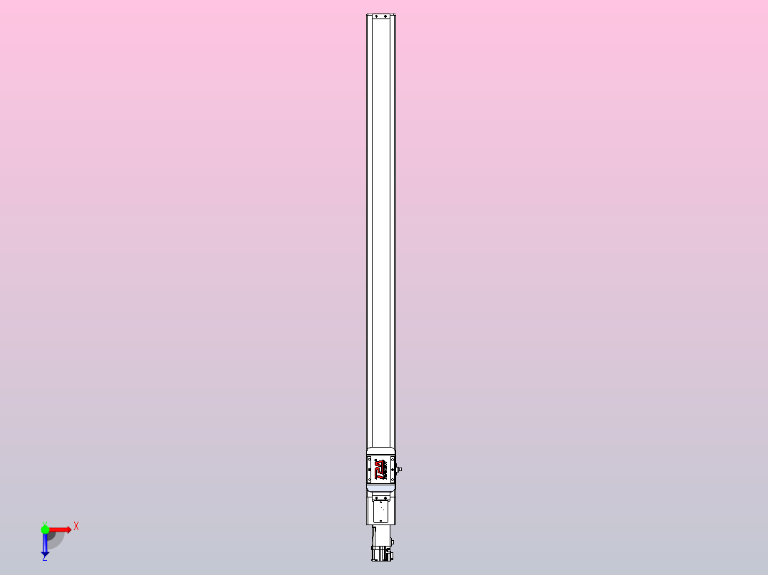 滚珠丝杠直线轴带导轨全封闭TPA-HCR-65S-1610C-L950-M-Y-P10-N3俯视图