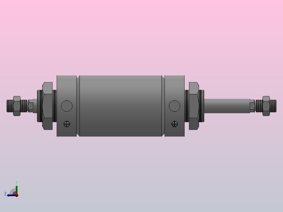 MBLD╱MBLCD铝合金迷你气缸[MBLCD63×50-S]右视图