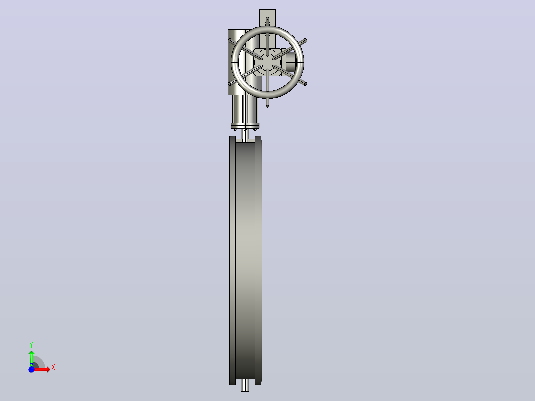 通风调节蝶阀[BG390B-DN4000(0.05-0.1Mpa)]前视图