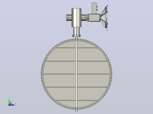通风调节蝶阀[BG390B-DN4000(0.05-0.1Mpa)]左视缩略图