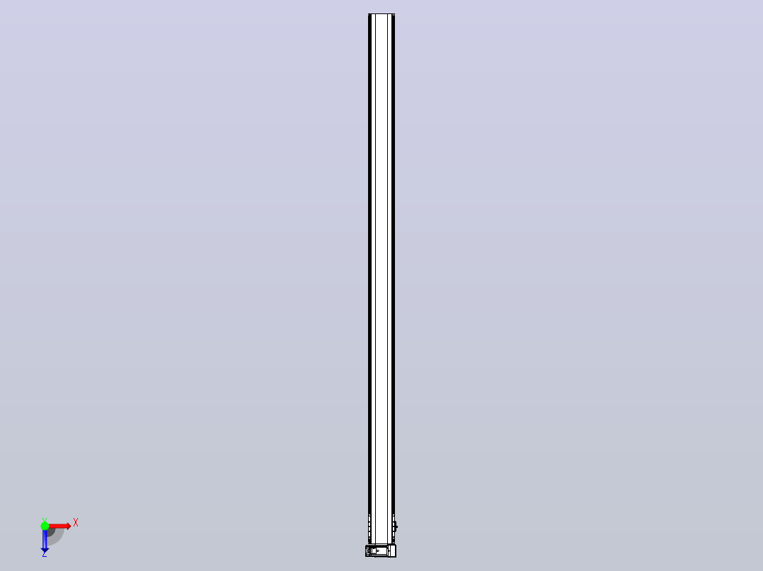 皮带直线轴半封闭可选导轨TPA-HNB-140D-120-L2550-RU-C-P40-N3俯视图