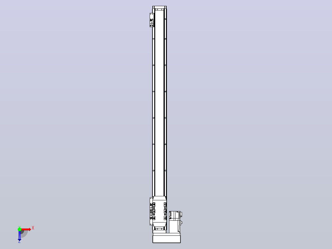 滚珠丝杠直线轴内置导轨TPA-GCR-50-1210C-L700-ML-M10-N3俯视图