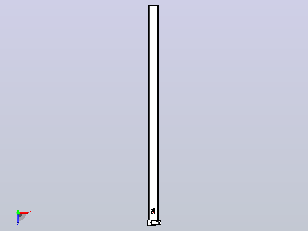 皮带直线轴半封闭可选导轨TPA-HNB-120D-110-L2350-LU-C-P40-N3俯视图