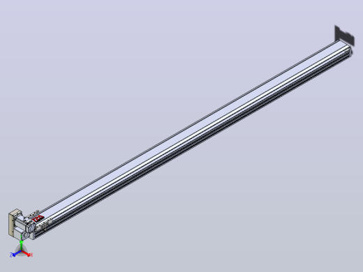 皮带直线轴半封闭可选导轨TPA-HNB-120D-110-L2350-LU-C-P40-N3正等轴测缩略图