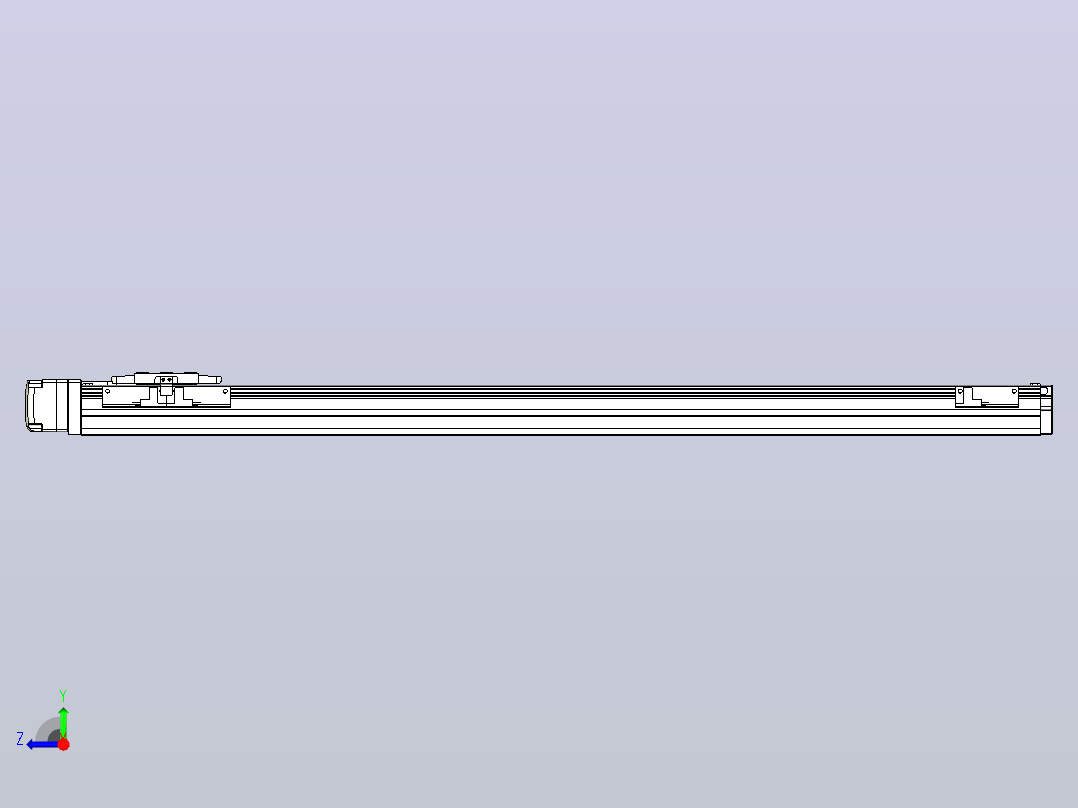 滚珠丝杠直线轴内置导轨TPA-GCR-40-1210C-L650-MR-M10-N3右视图