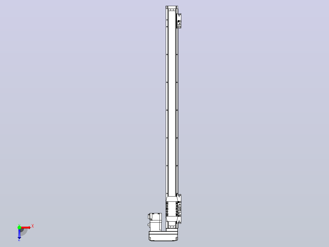 滚珠丝杠直线轴内置导轨TPA-GCR-40-1210C-L650-MR-M10-N3俯视图