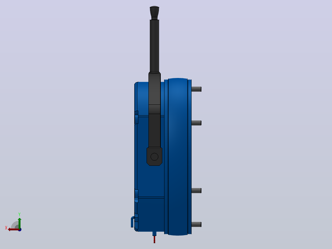 MD-B型电磁圆盘式制动器_MD25-400-B-50-RL-DC24V后视图