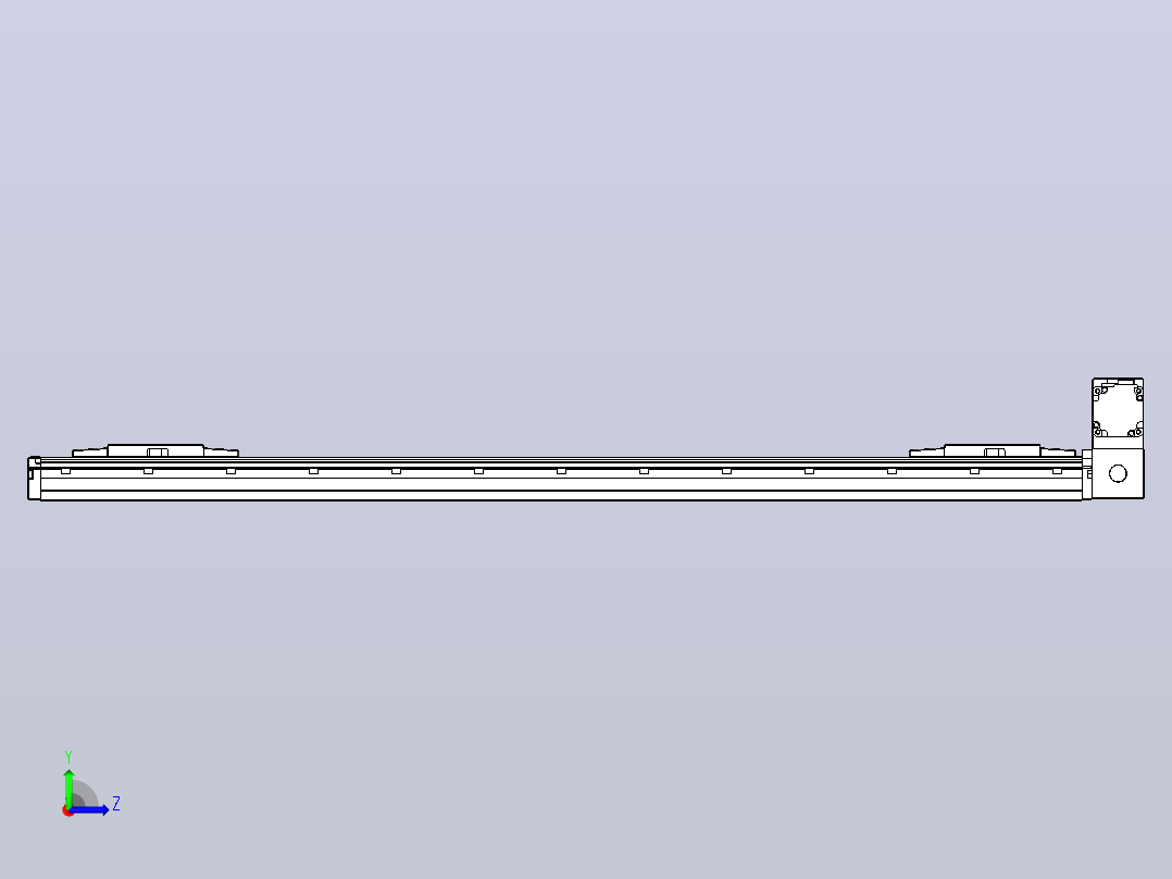 皮带直线轴双滑块型TPA-GCBS-120-P70-L400-RU-M20-N3左视图
