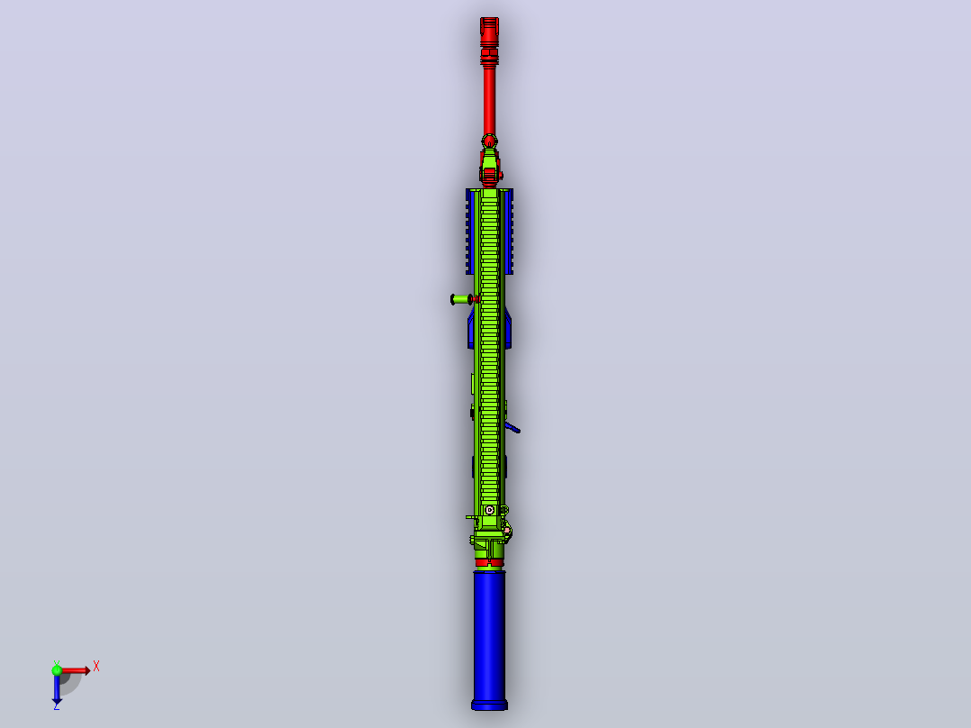 FN-SCAR建模模型俯视图