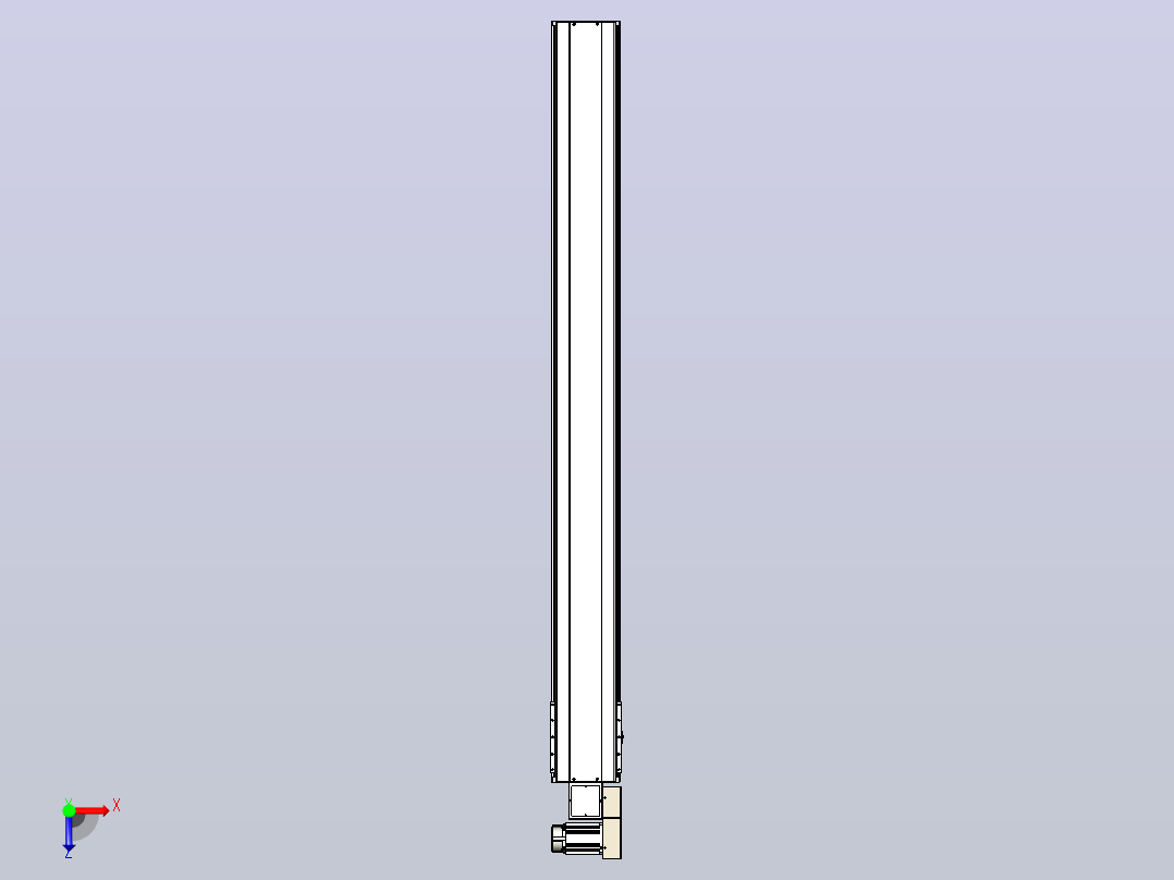 皮带直线轴半封闭可选导轨TPA-HNB-220D-176-L2050-MR-C-P1K-N3俯视图