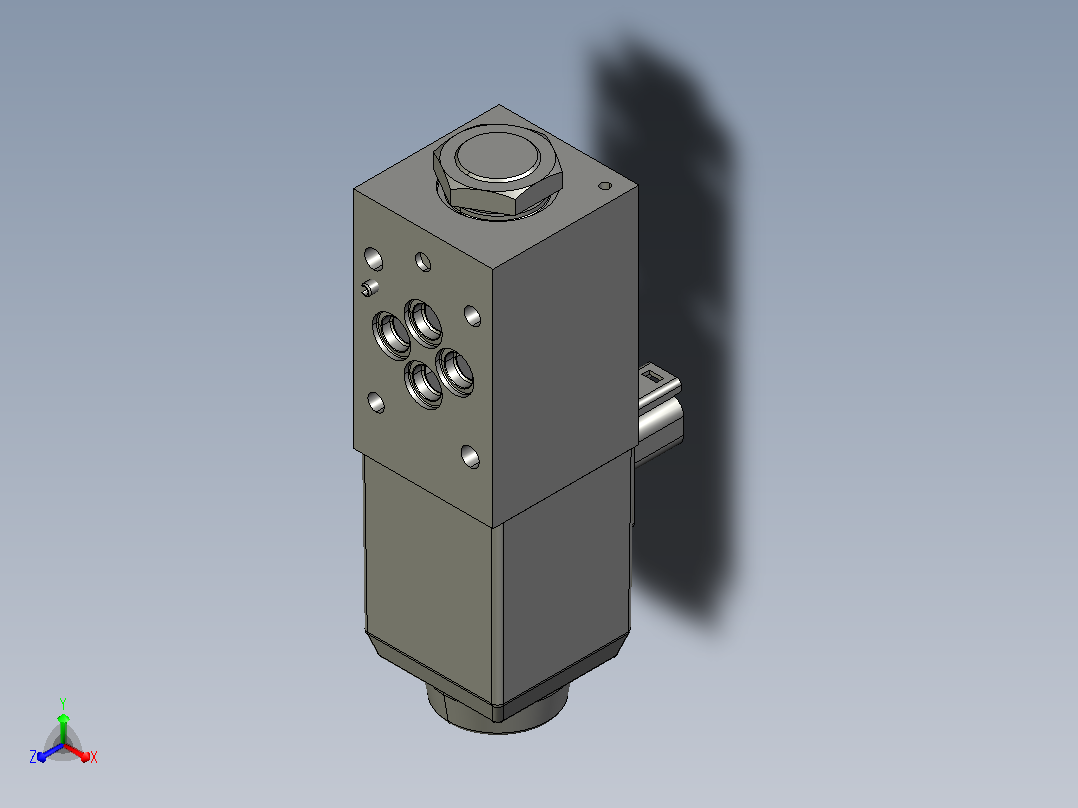伊顿液压元件dg4v-3-a-kup5-60-dc-rock主视图