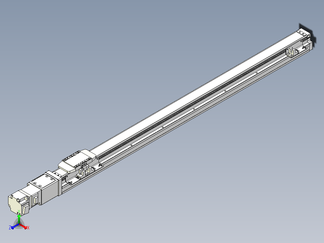 滚珠丝杠直线轴内置导轨TPA-GCR-40-1210C-L650-M-M10-N3主视图