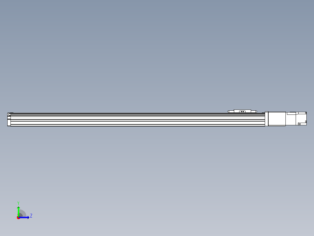 滚珠丝杠直线轴内置导轨TPA-GCR-40-1210C-L650-M-M10-N3左视图