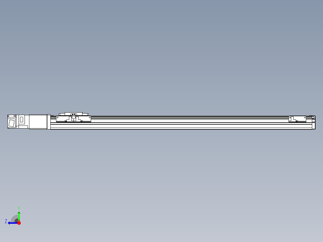 滚珠丝杠直线轴内置导轨TPA-GCR-40-1210C-L650-M-M10-N3右视图