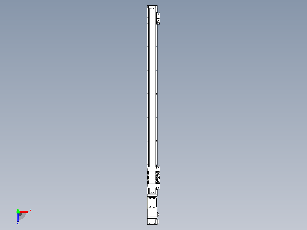 滚珠丝杠直线轴内置导轨TPA-GCR-40-1210C-L650-M-M10-N3俯视图