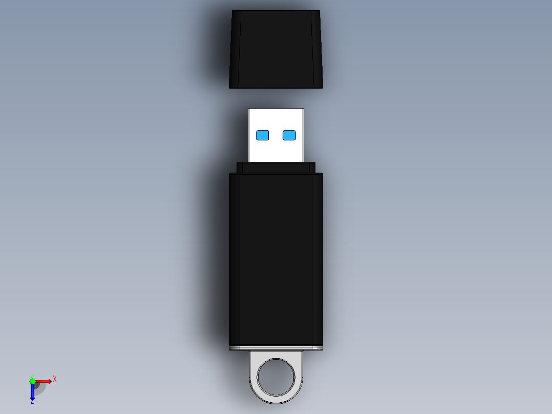 “64GB USB 3.0 闪存盘 - 金士顿俯视图