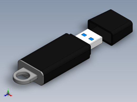 “64GB USB 3.0 闪存盘 - 金士顿正等轴测缩略图