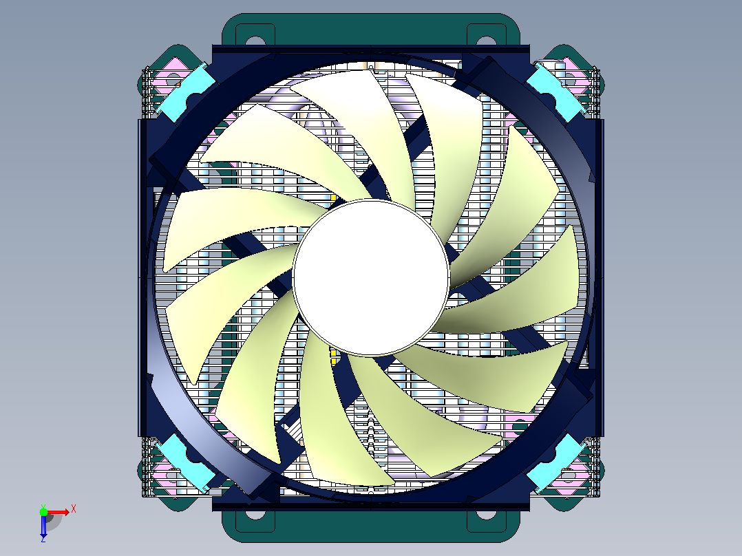 Cryorig C7 CPU冷却器俯视图