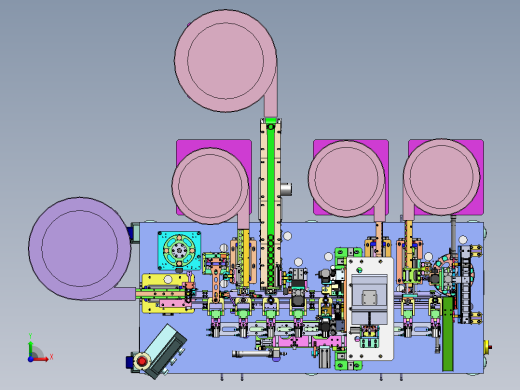 按钮开关自动组装机3D数模图纸 Solidworks设计前视缩略图