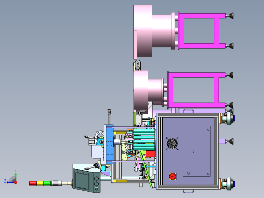 按钮开关自动组装机3D数模图纸 Solidworks设计右视缩略图