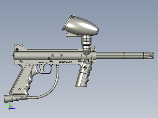 tippmann 98定制枪3D模型左视缩略图