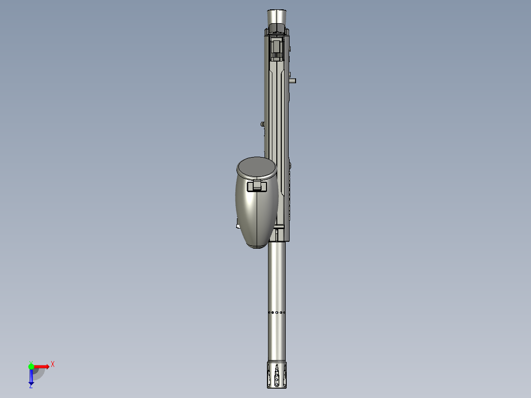 tippmann 98定制枪3D模型俯视图
