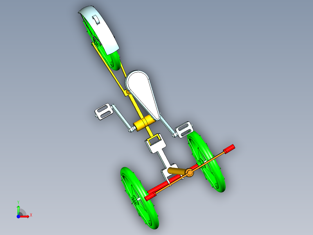 概念三轮车前视图