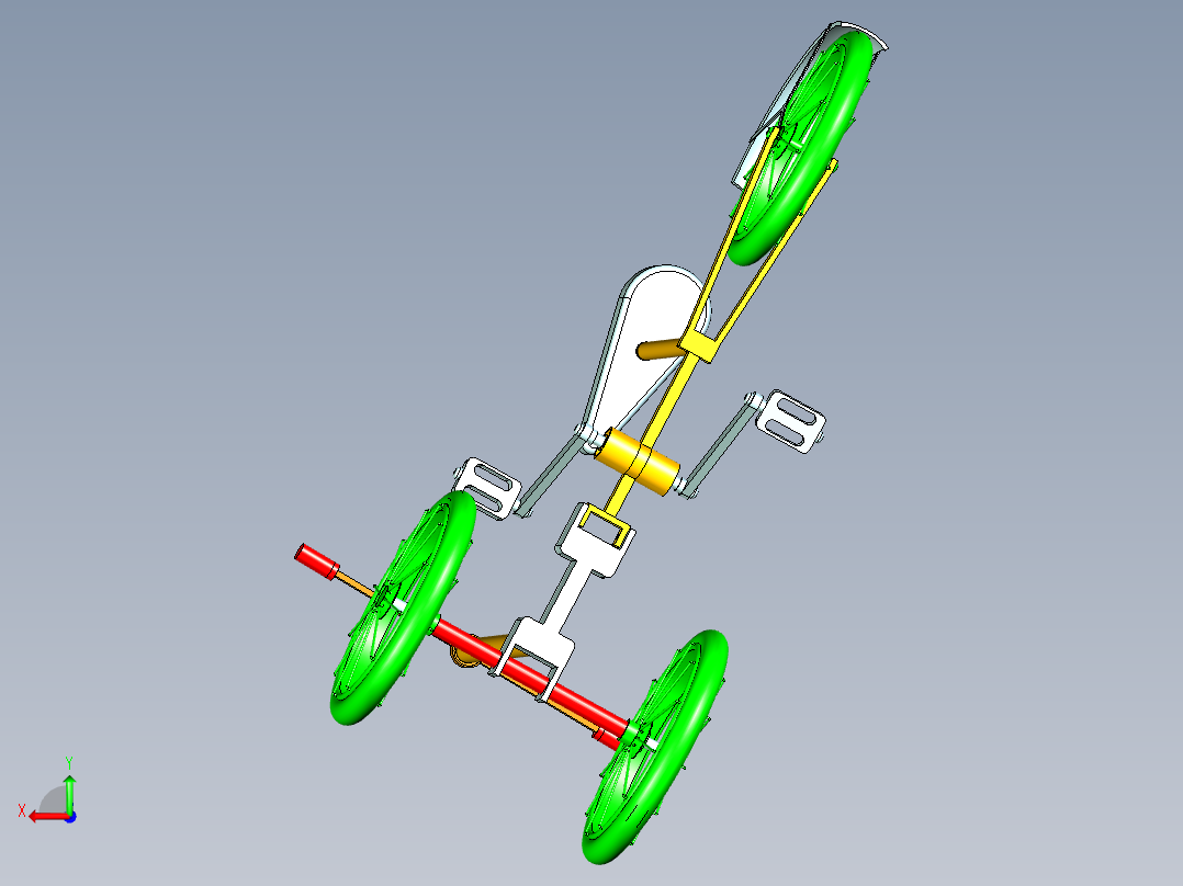 概念三轮车后视图