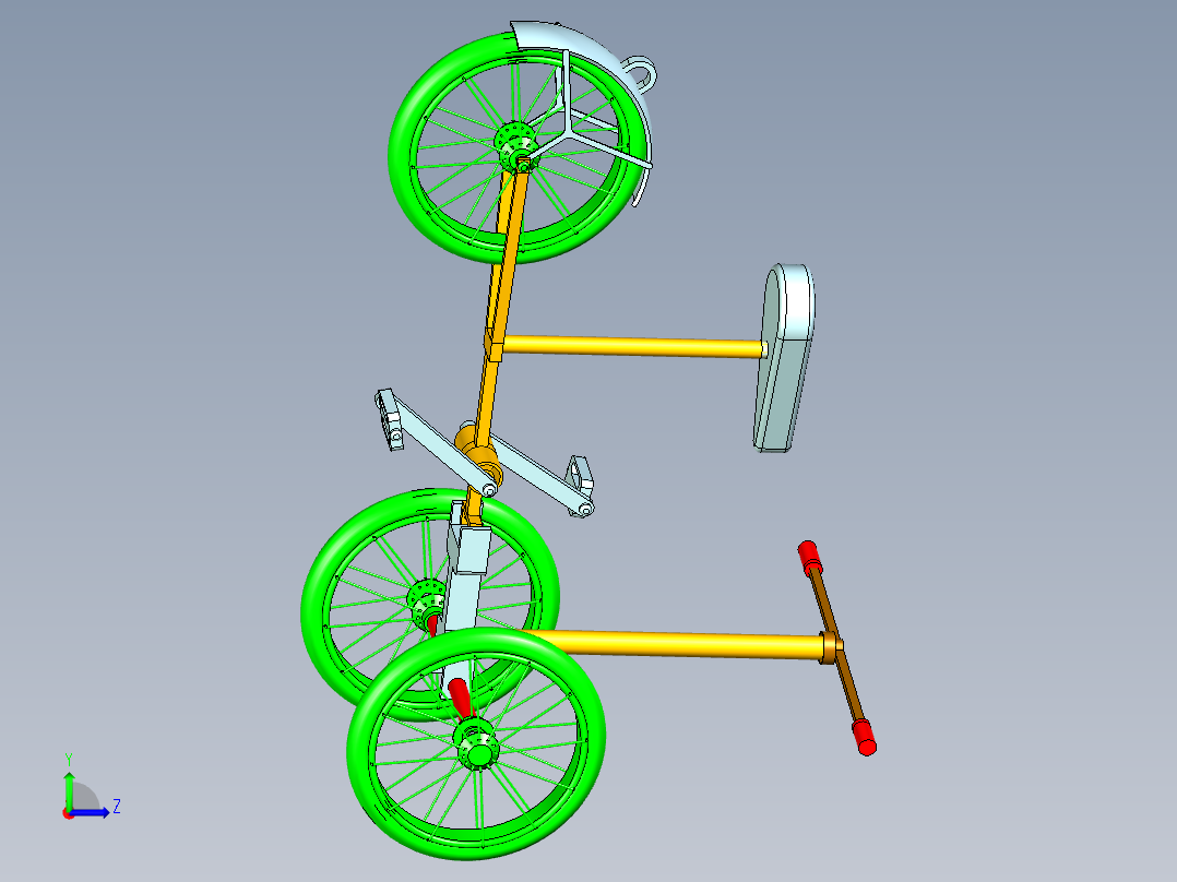 概念三轮车左视图