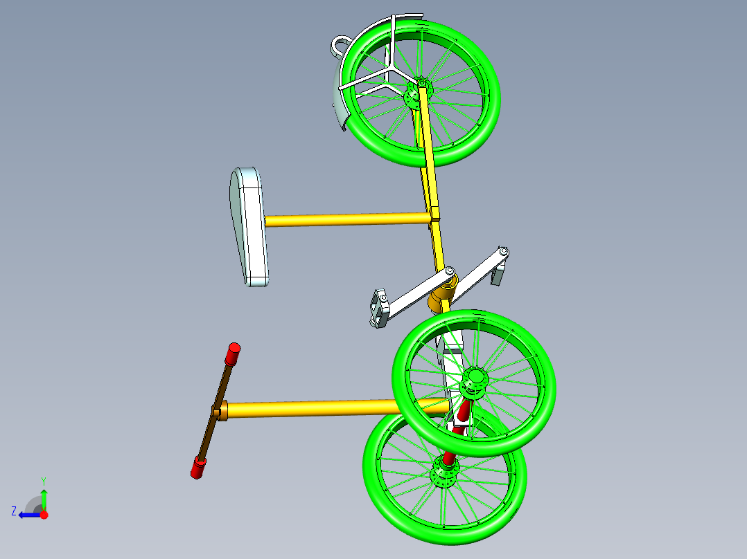 概念三轮车右视图