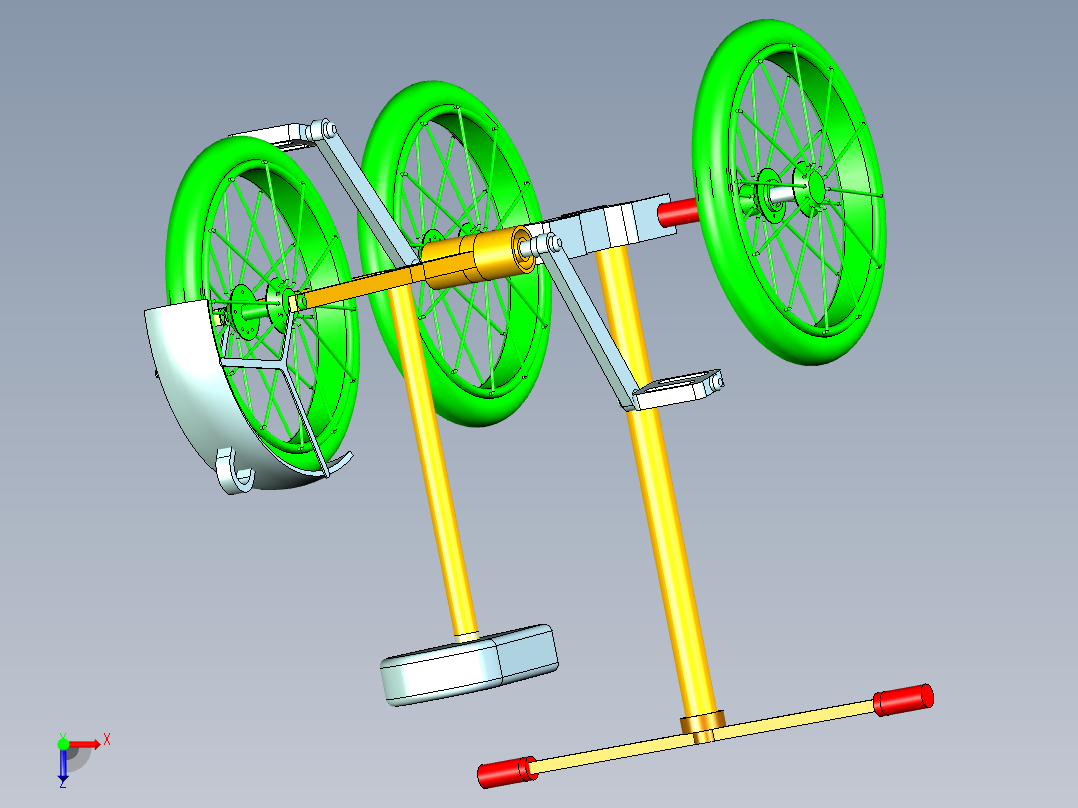 概念三轮车俯视图
