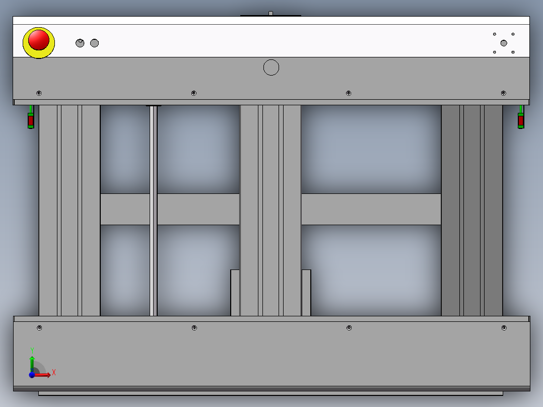 1M高档链条接驳台（带工程图）k924 非标自动化设备3D图纸3D素材前视图