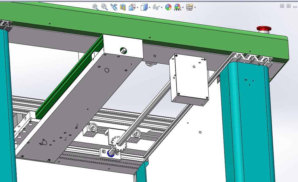 1M高档链条接驳台（带工程图）k924 非标自动化设备3D图纸3D素材