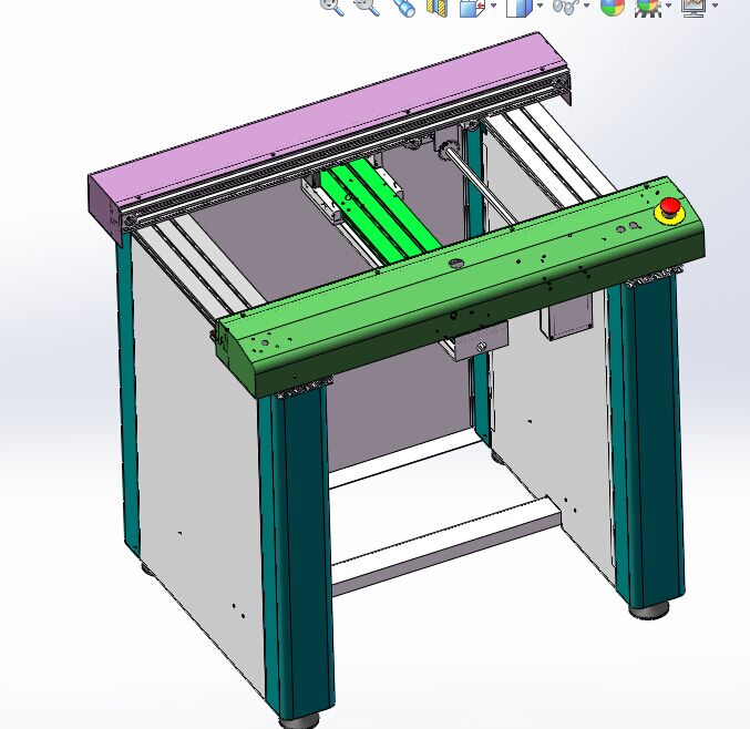 1M高档链条接驳台（带工程图）k924 非标自动化设备3D图纸3D素材