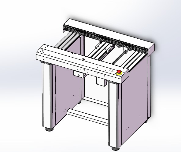 1M高档链条接驳台（带工程图）k924 非标自动化设备3D图纸3D素材