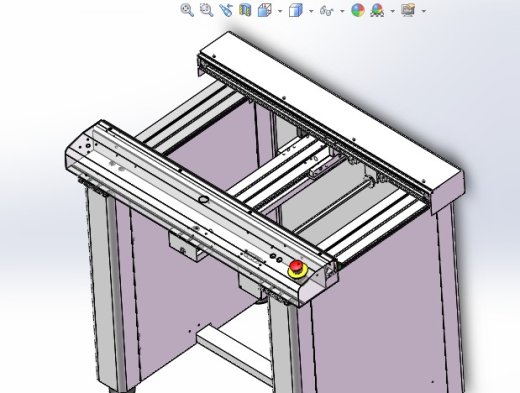 1M高档链条接驳台（带工程图）k924 非标自动化设备3D图纸3D素材缩略图