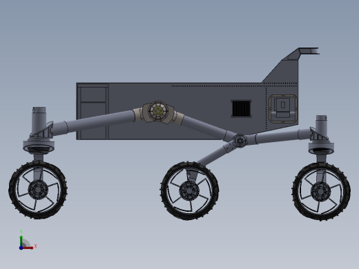 好奇号火星漫游车模型图纸 Curiosity Mars Rover(1)前视缩略图