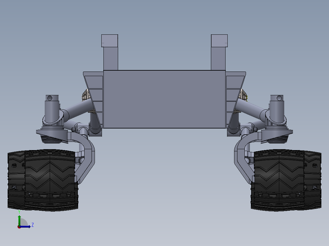 好奇号火星漫游车模型图纸 Curiosity Mars Rover(1)左视图