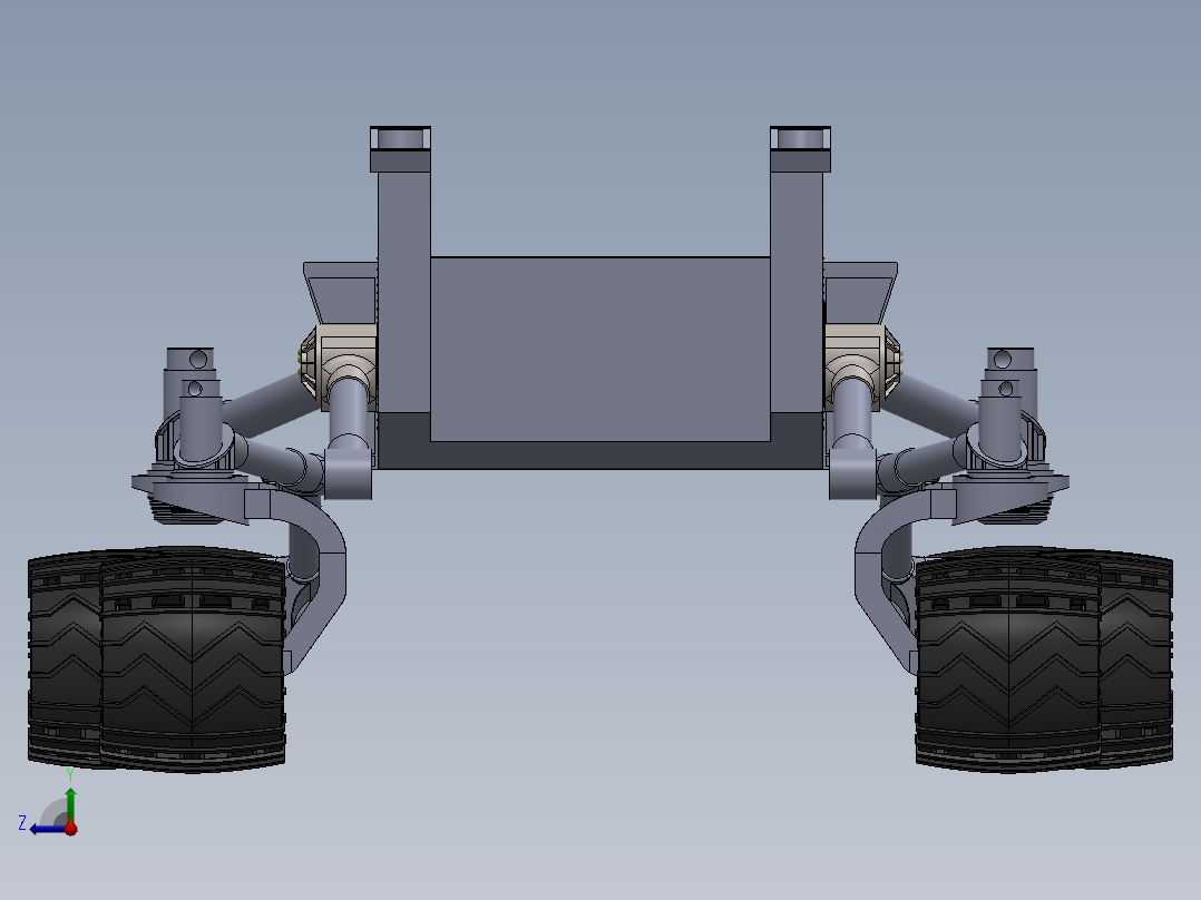 好奇号火星漫游车模型图纸 Curiosity Mars Rover(1)右视图